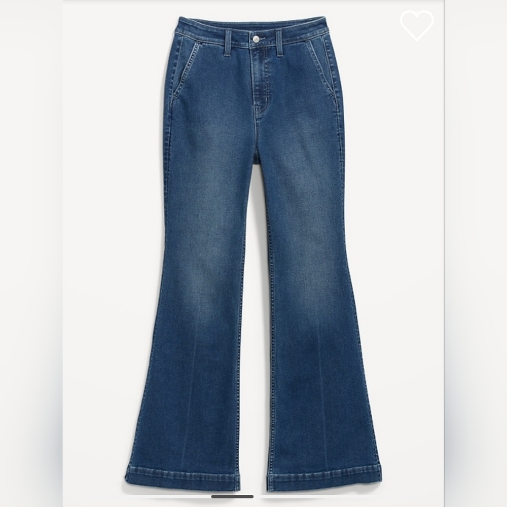 16L Old Navy High-Waisted Flare Stretch Jeans for Women Color medium wash
